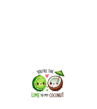 Lime to my Coconut model negru pe tricou