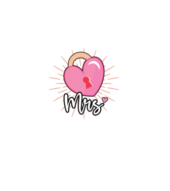 Mrs key to the heart model negru pe tricou