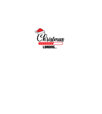 Christmas is loading model alb pe tricou