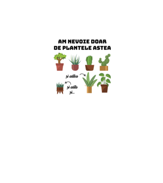 am nevoie doar de plantele astea  model alb pe tricou