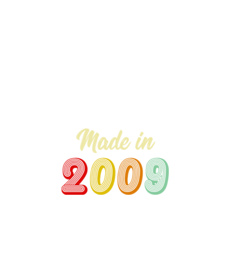 made in 2009 retro model negru pe tricou
