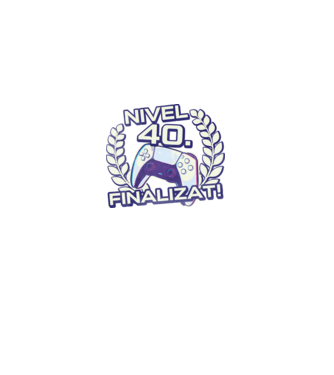 Nivel 40 finalizat! model negru pe tricou