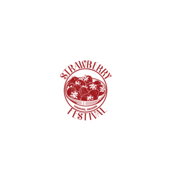 strawberry festival stranger things model alb/roșu pe tricou