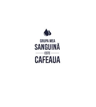 Grupa mea sanguină este cafeaua model gri pe tricou