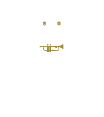 I play heavy metal trumpet model negru pe tricou