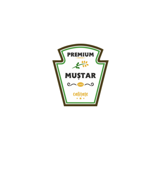 muștar premium - calitate model alb pe tricou