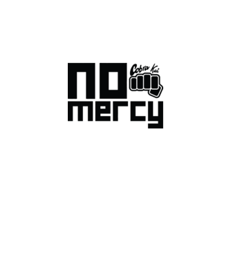 No mercy cobra kai model alb pe tricou