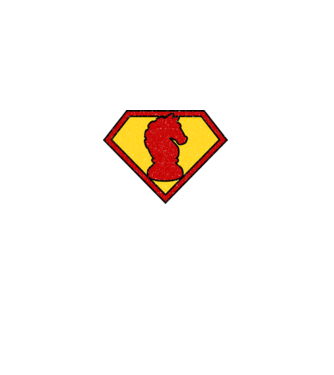 SuperChess cal de șah model albastru regal pe tricou