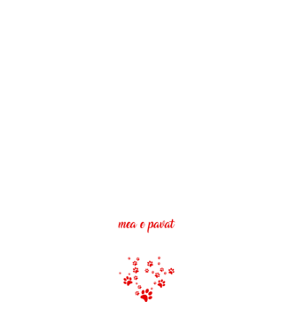 Drumul spre inima mea e pavat cu urme de labe model alb pe tricou