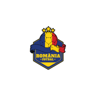 România Fotbal model alb pe tricou