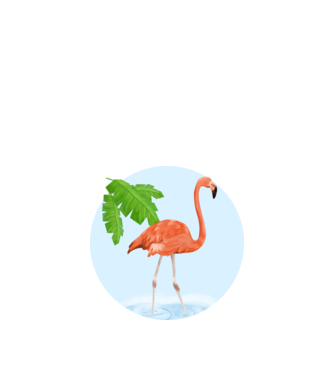Flamingo model albastru închis pe tricou