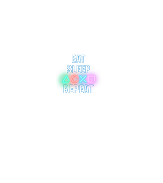Eat sleep PS model negru pe tricou