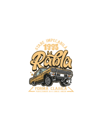 Rablă 1995 model negru pe tricou