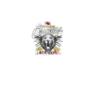 Minesota Cougars  TEXTURED model turcoaz pe tricou