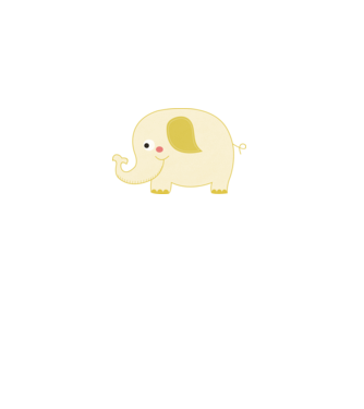 Cute elephant model alb pe tricou