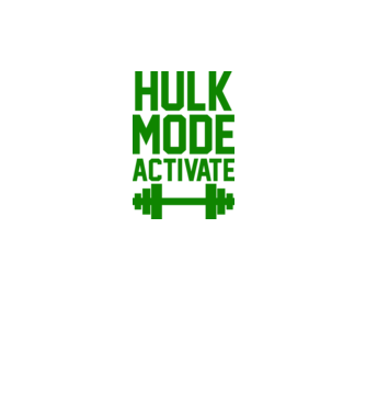 Hulk mode model alb pe tricou