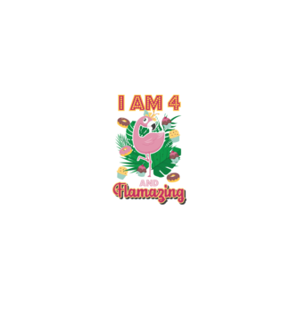 FLAMAZING Birthday 4 Years old model alb pe tricou