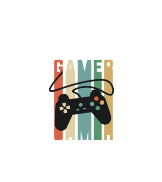 Gamer Controller model negru pe tricou