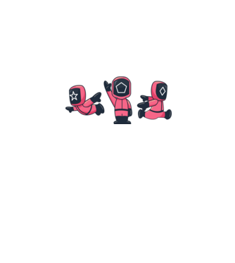 cute squid game toys model gri pe tricou