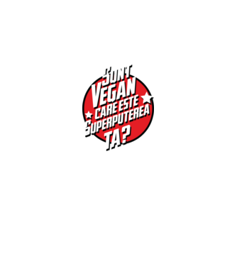 sunt vegan, care este superputerea ta? model negru pe tricou