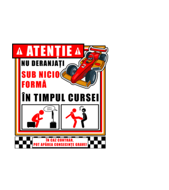 atenție model negru pe tricou
