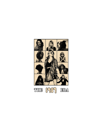 Taylor Swift ERAS peach model negru pe tricou