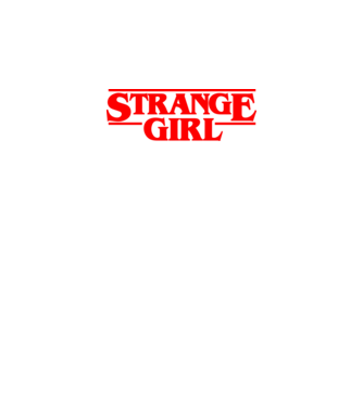 strange girl model negru pe tricou