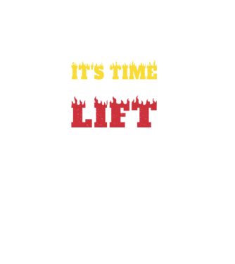 Time to lift model negru pe tricou
