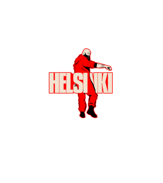 helsinki la casa de papel model negru pe tricou