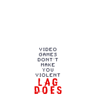 Violent lag model alb pe tricou