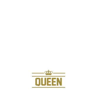 Queen model alb pe tricou