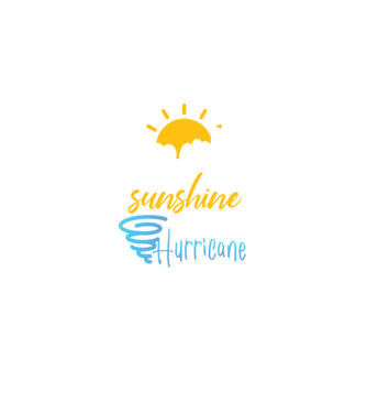 June Girls are Sunshine mixed with a little Hurricane model negru pe tricou