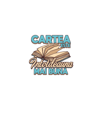Cartea este ÎNTOTDEAUNA mai bună D7556260-01 model negru pe tricou