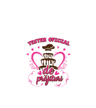 tester oficial de prăjituri model alb pe tricou