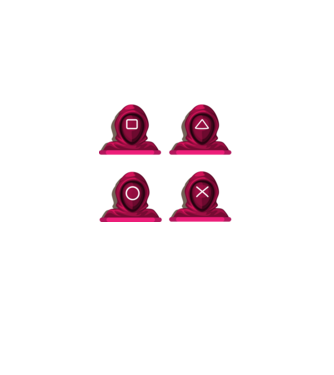 squid game characters model negru pe tricou