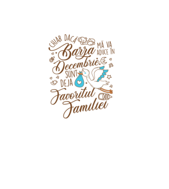 Favoritul familiei DECEMBRIE model alb pe tricou