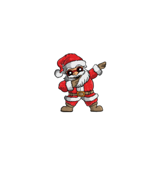 Santa dab model negru pe tricou