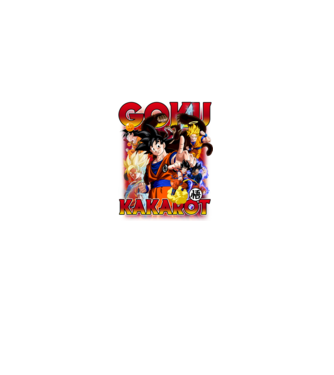 goku dragonball model negru pe tricou
