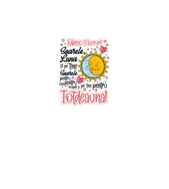 Iubesc 3 lucruri model alb pe tricou