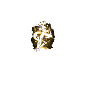 golden freeza dragonball model negru pe tricou