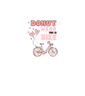 Donut mess with my bike model alb pe tricou