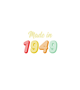 made in 1949 retro model negru pe tricou