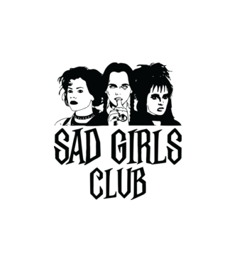  Sad Girls Club model alb pe tricou