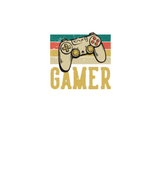 Retro gamer model negru pe tricou