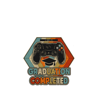 Graduation Completed model negru pe tricou