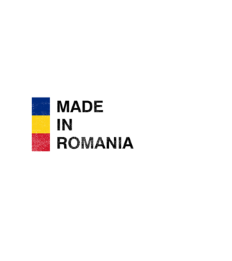 made in romania model alb pe tricou