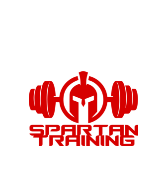 Spartan Training model negru pe tricou
