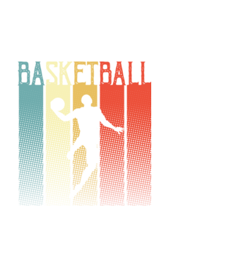 basketball vintage model alb pe tricou