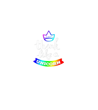 I think like a UNICORN model negru pe tricou