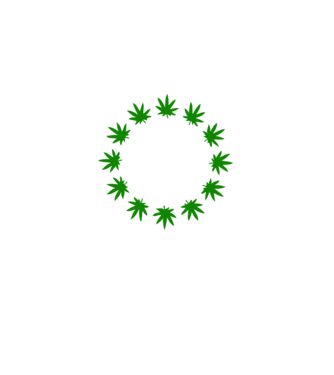 Euro marihuana model alb pe tricou